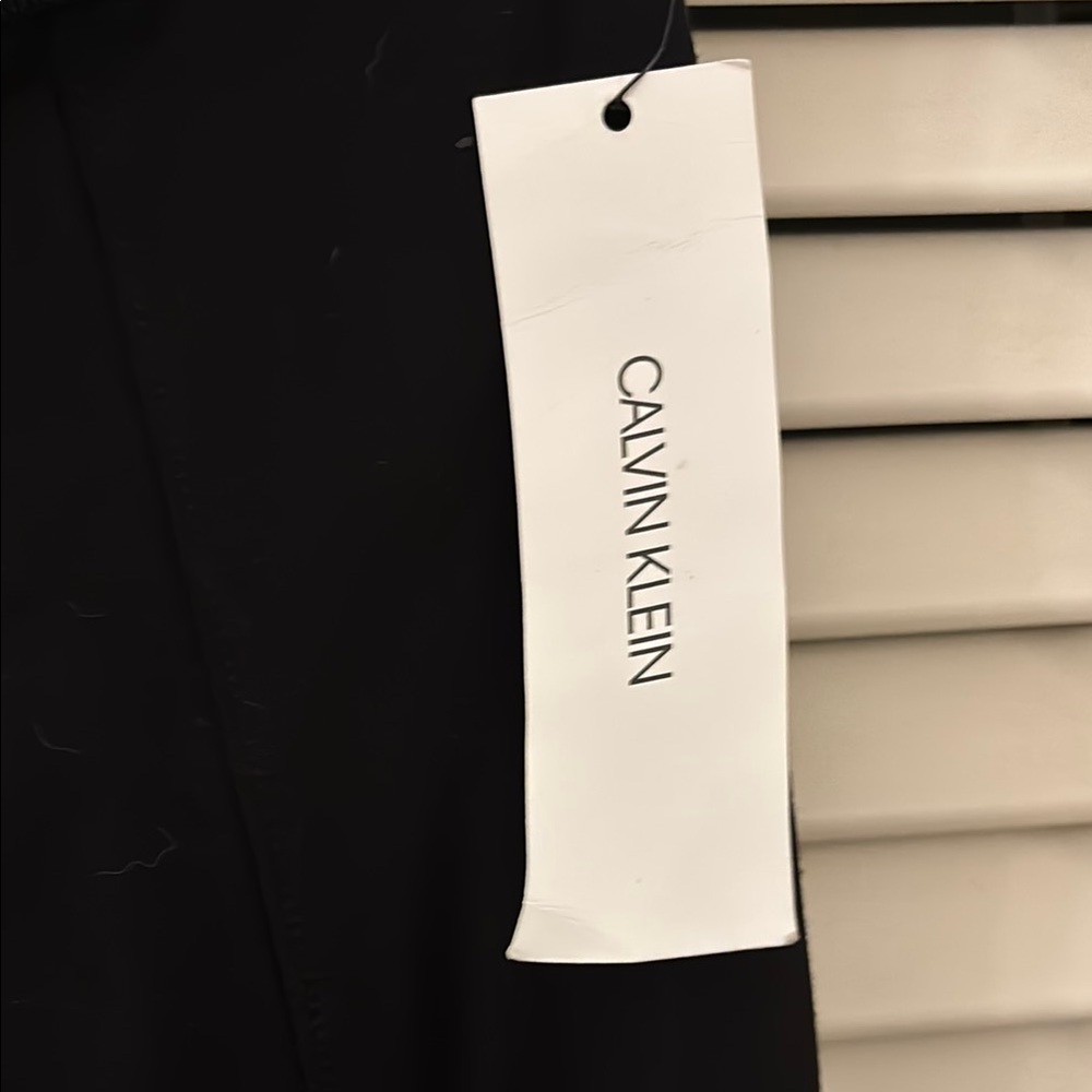 Calvin Klein Black Straight Leg Pants with Elastic Waistband - Picture 2 of 4